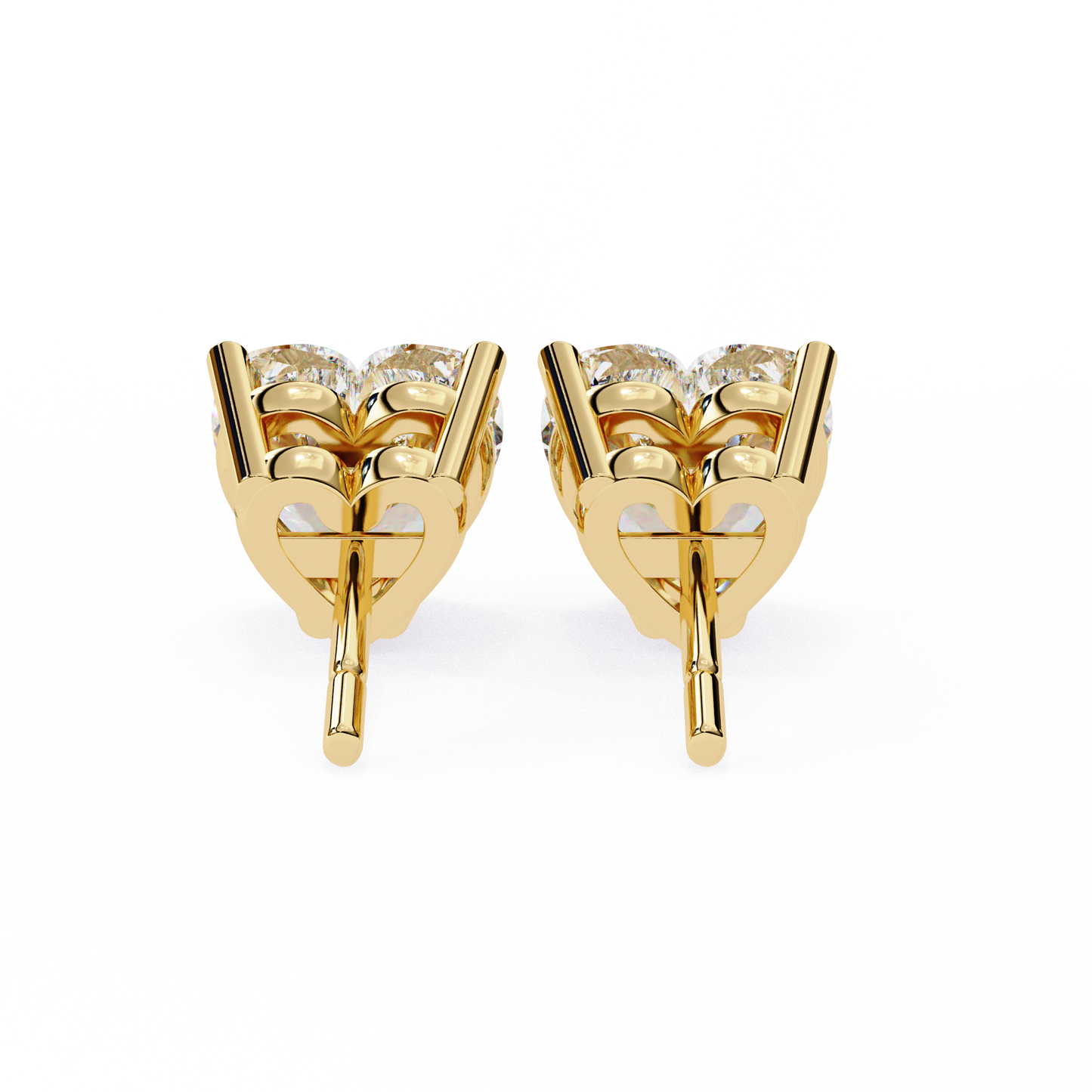 Eco Luxe 2.43 ct Heart-Cut Lab Diamond Stud Earrings