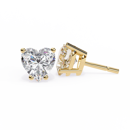 Eco Luxe 2.43 ct Heart-Cut Lab Diamond Stud Earrings