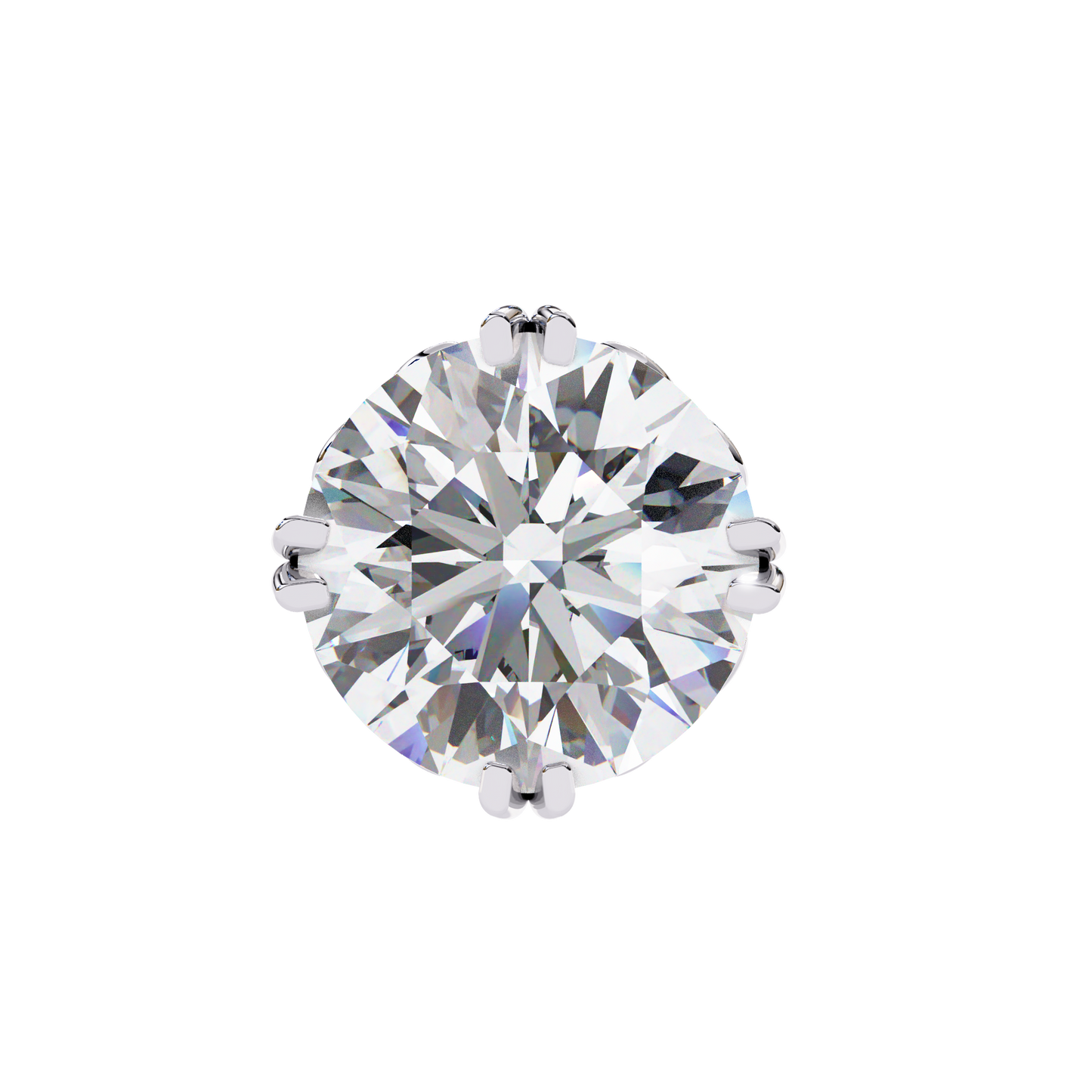 2.57ct Round Lab Diamond Studs – Signature Designer Prong Setting