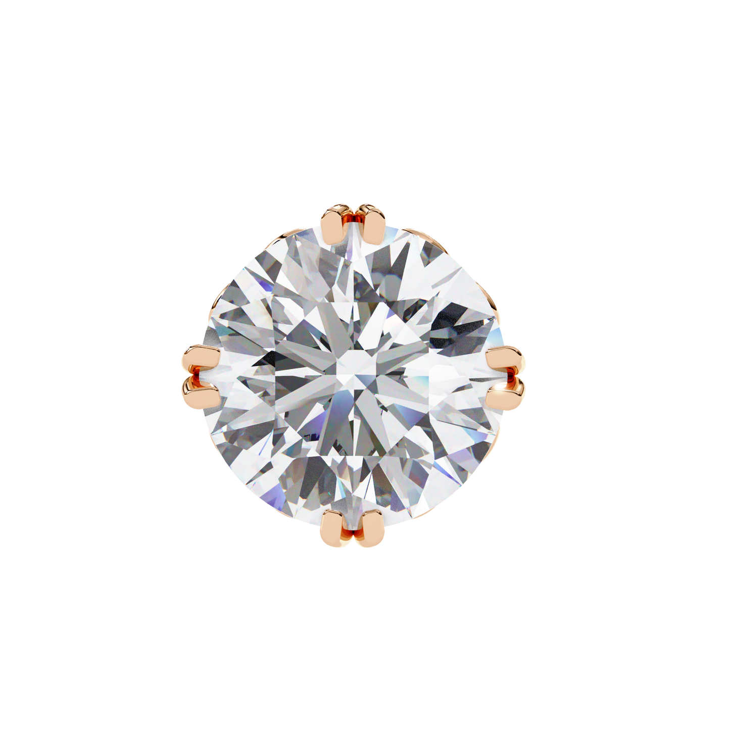 2.57ct Round Lab Diamond Studs – Signature Designer Prong Setting