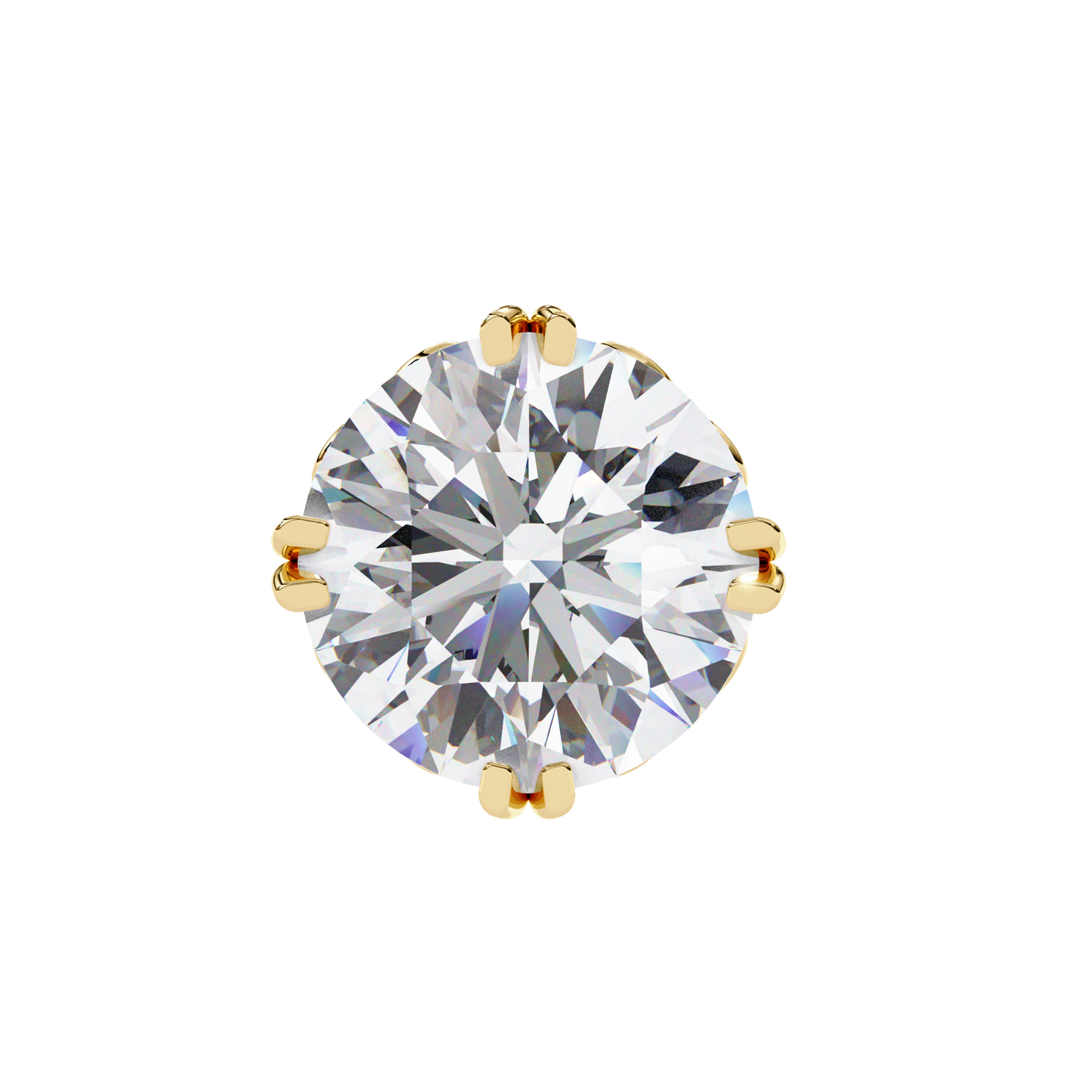 2.57ct Round Lab Diamond Studs – Signature Designer Prong Setting