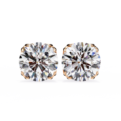 Modern 2.57ct Round Lab Diamond Studs – Signature Prong Design