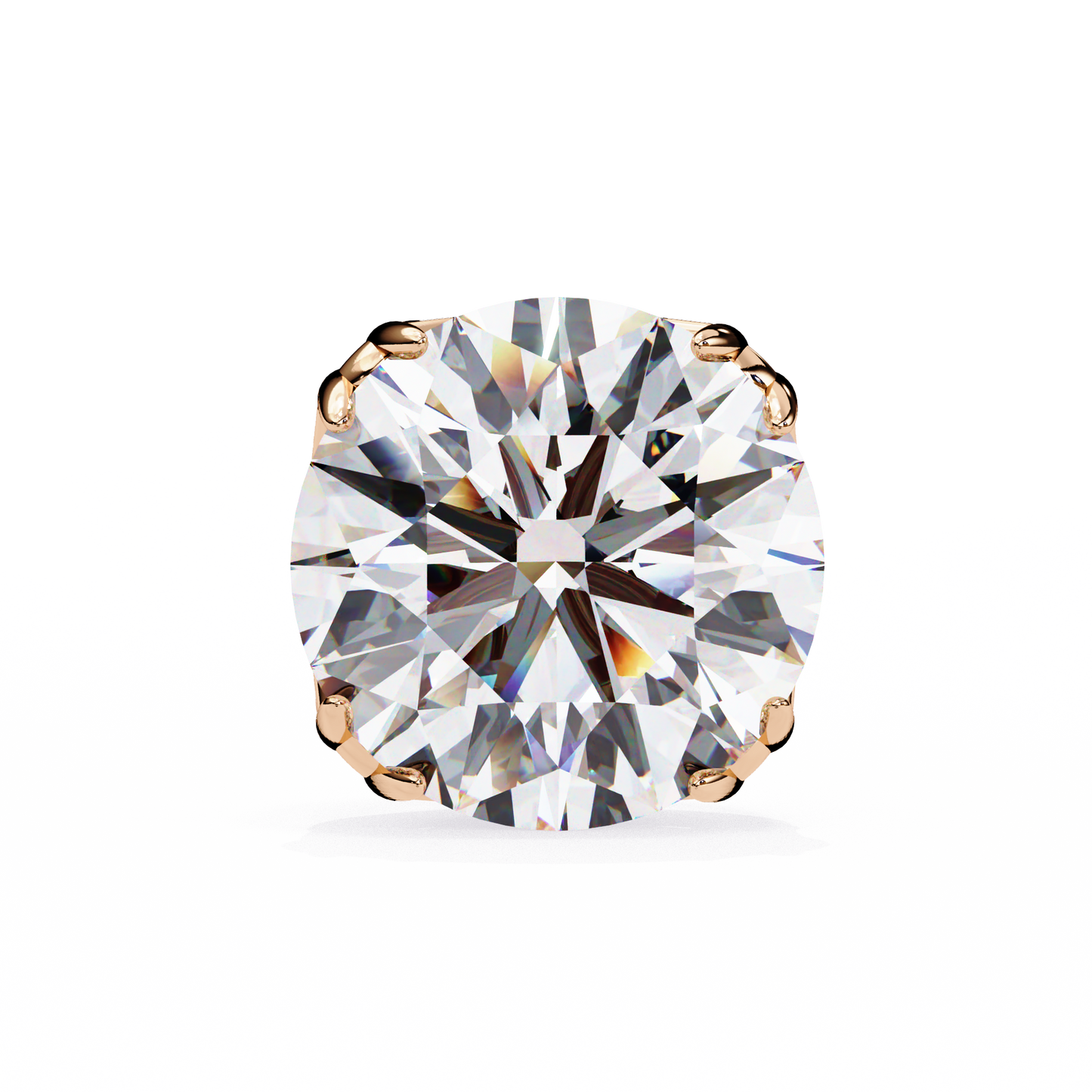 Modern 2.57ct Round Lab Diamond Studs – Signature Prong Design