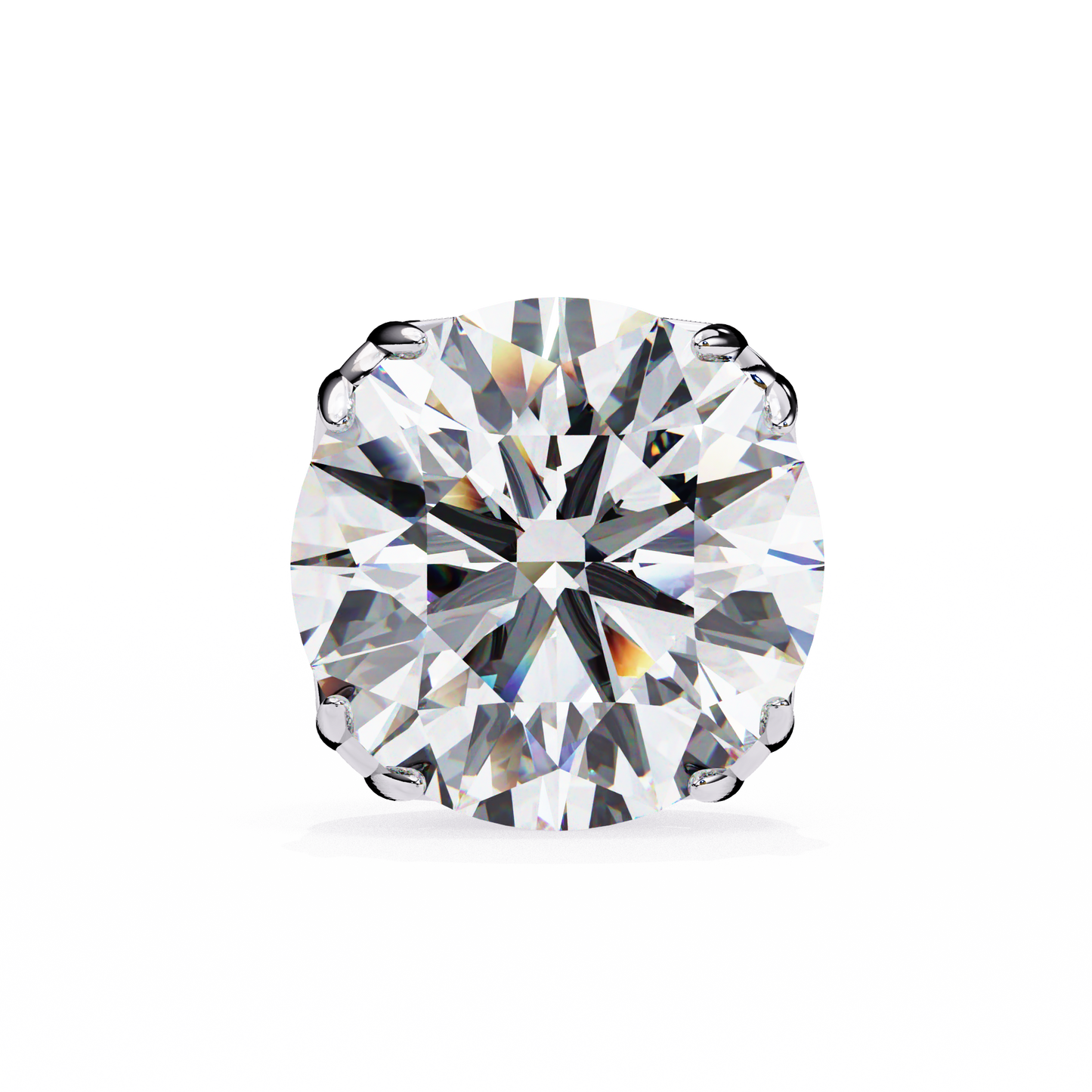 Modern 2.57ct Round Lab Diamond Studs – Signature Prong Design