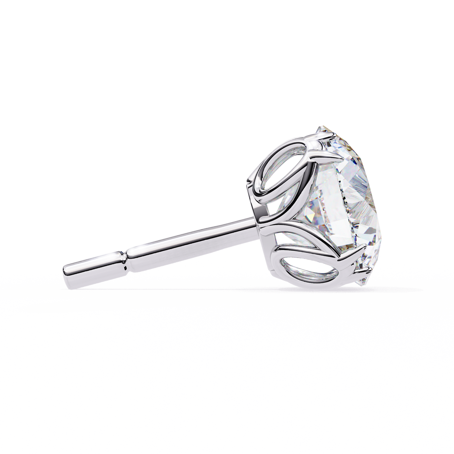 Modern 2.57ct Round Lab Diamond Studs – Signature Prong Design