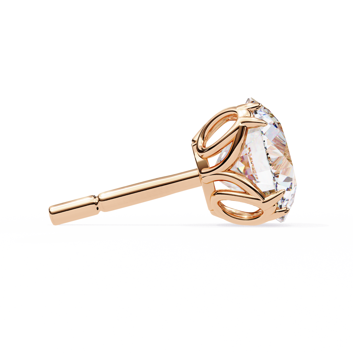 Modern 2.57ct Round Lab Diamond Studs – Signature Prong Design