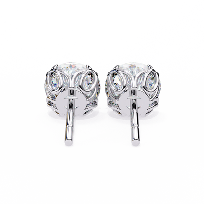 Modern 2.57ct Round Lab Diamond Studs – Signature Prong Design