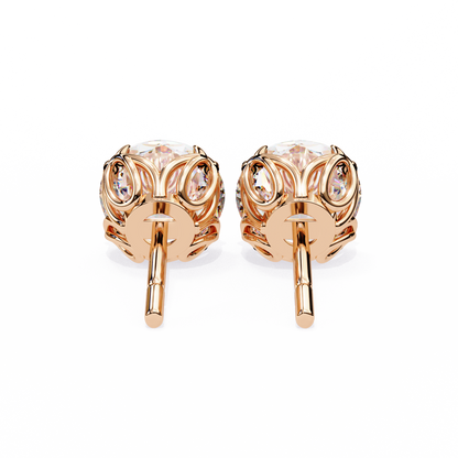 Modern 2.57ct Round Lab Diamond Studs – Signature Prong Design