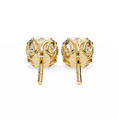 Modern 2.57ct Round Lab Diamond Studs – Signature Prong Design