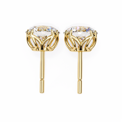 Modern 2.57ct Round Lab Diamond Studs – Signature Prong Design