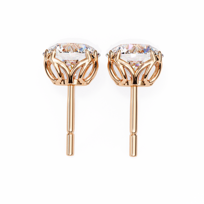 Modern 2.57ct Round Lab Diamond Studs – Signature Prong Design