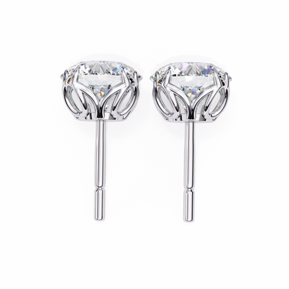 Modern 2.57ct Round Lab Diamond Studs – Signature Prong Design