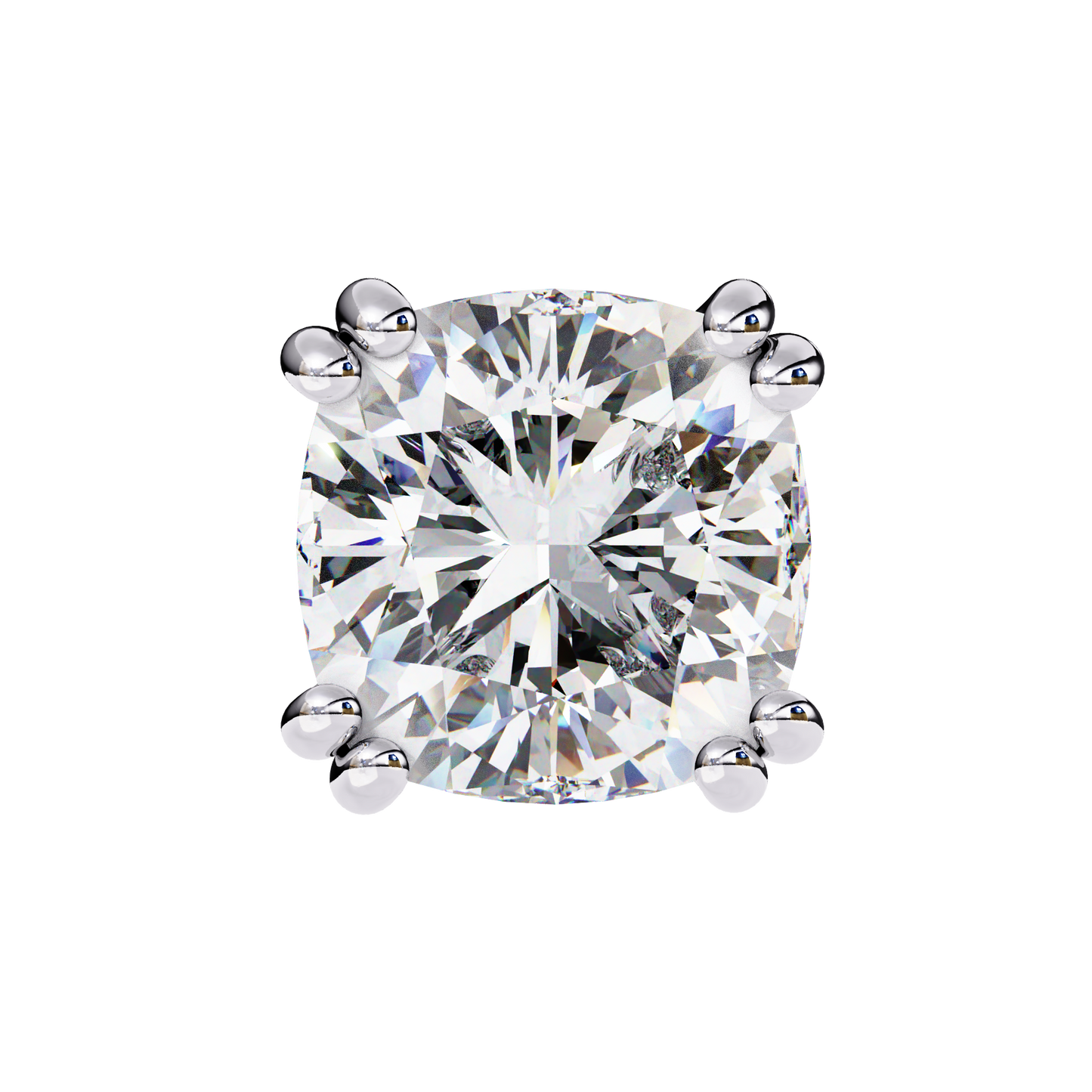 Timeless 2.24ct Cushion‑Cut Lab Diamond Stud Earrings – Romantic Pillow-Cut Elegance