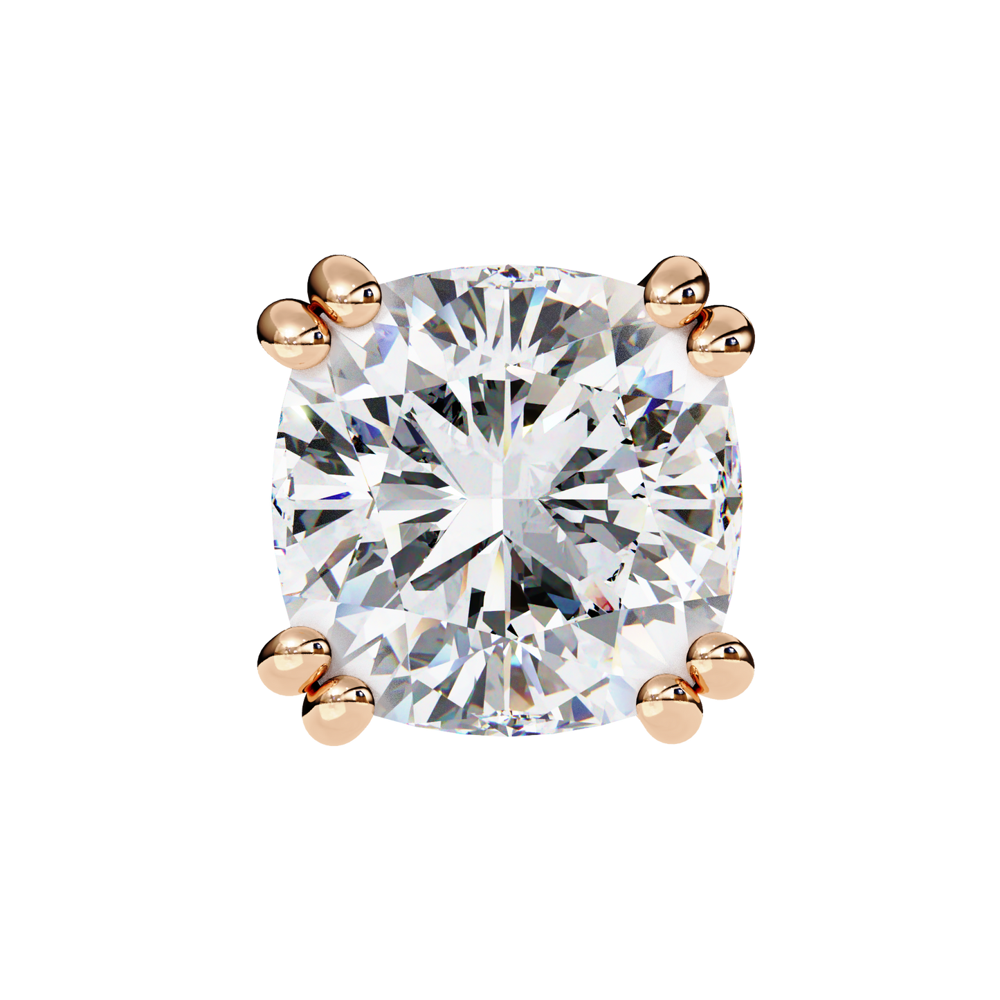 Timeless 2.24ct Cushion‑Cut Lab Diamond Stud Earrings – Romantic Pillow-Cut Elegance