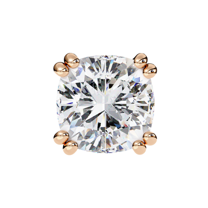 Timeless 2.24ct Cushion‑Cut Lab Diamond Stud Earrings – Romantic Pillow-Cut Elegance