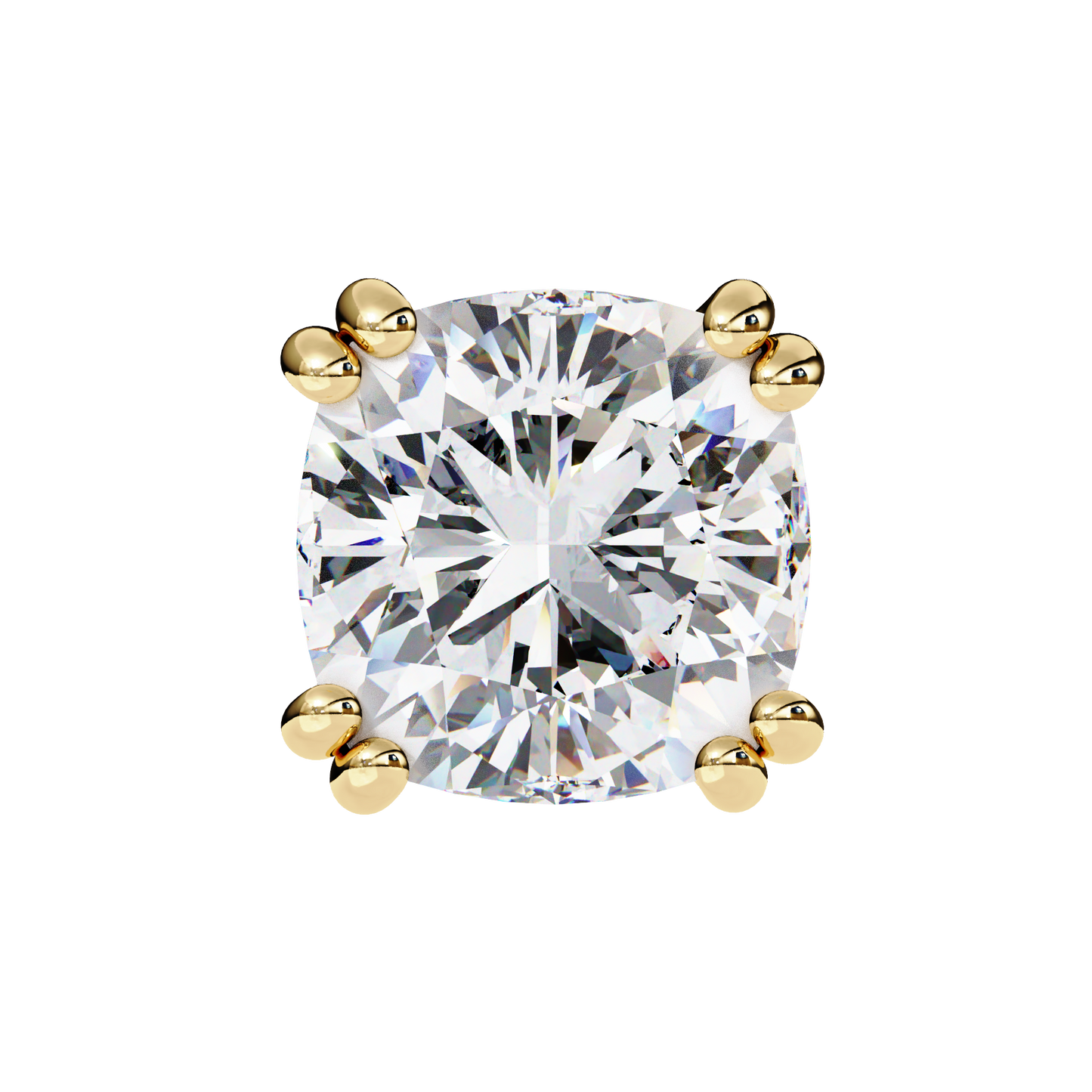 Timeless 2.24ct Cushion‑Cut Lab Diamond Stud Earrings – Romantic Pillow-Cut Elegance