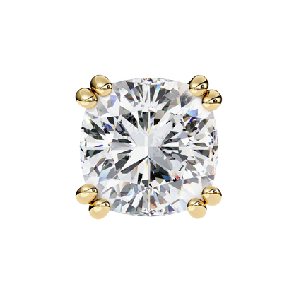 Timeless 2.24ct Cushion‑Cut Lab Diamond Stud Earrings – Romantic Pillow-Cut Elegance