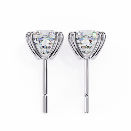 Timeless 2.24ct Cushion‑Cut Lab Diamond Stud Earrings – Romantic Pillow-Cut Elegance