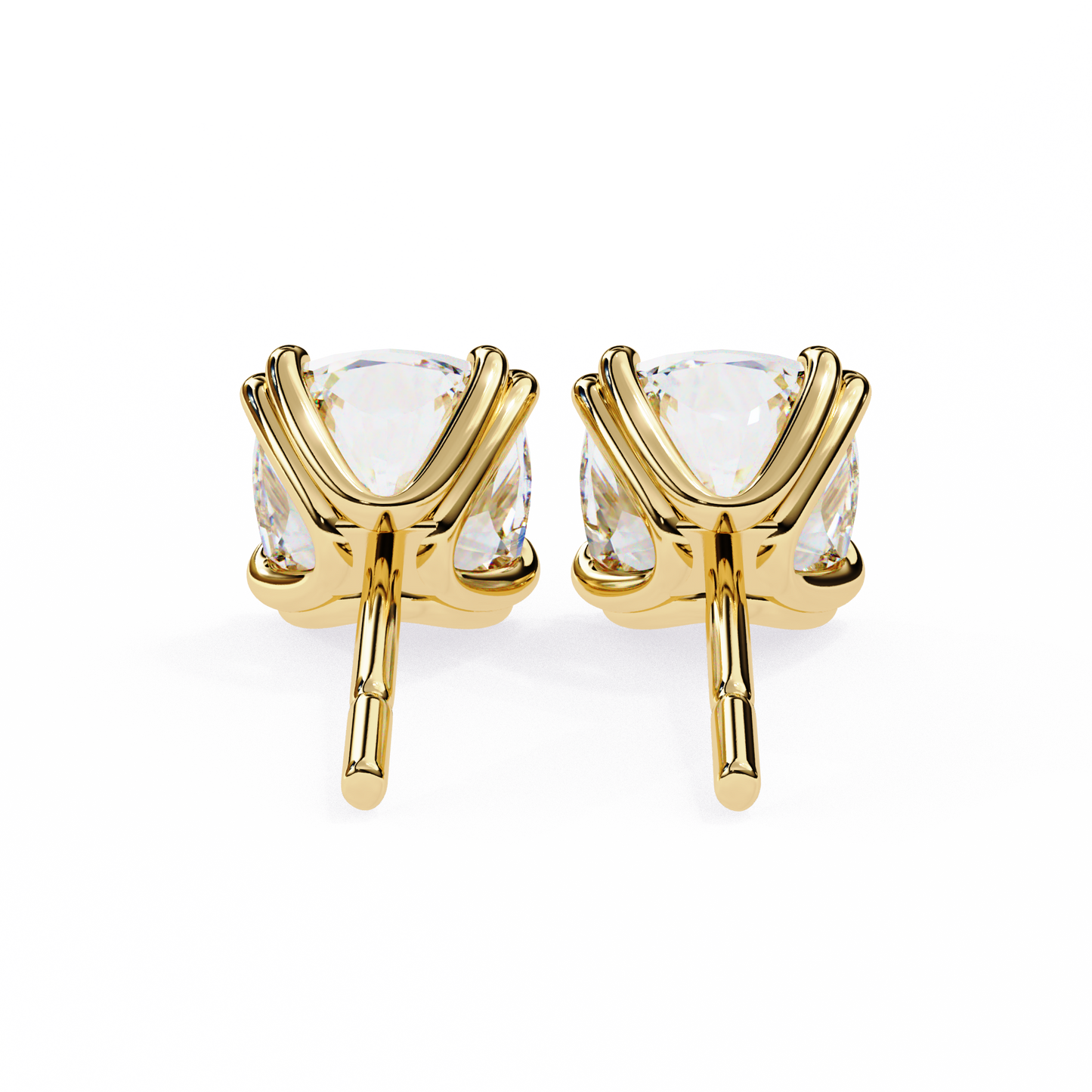 Timeless 2.24ct Cushion‑Cut Lab Diamond Stud Earrings – Romantic Pillow-Cut Elegance