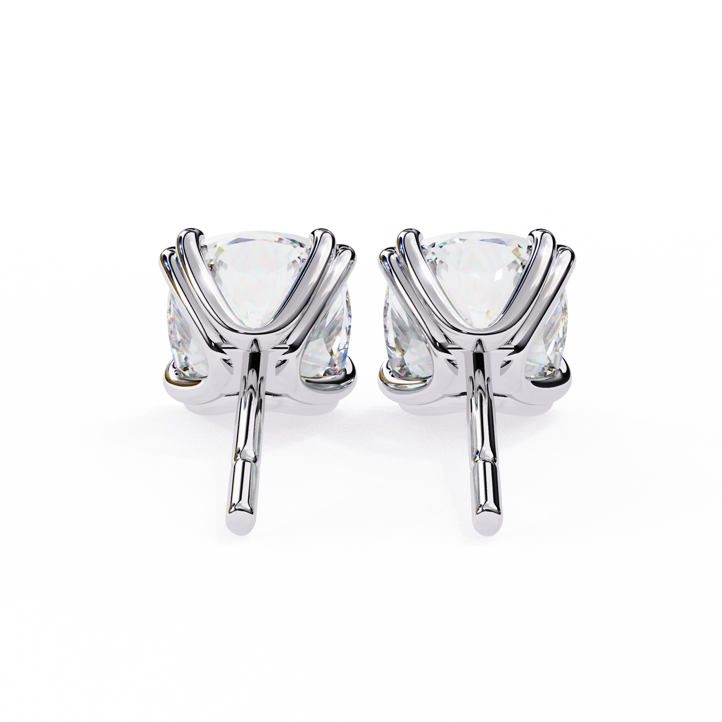 Timeless 2.24ct Cushion‑Cut Lab Diamond Stud Earrings – Romantic Pillow-Cut Elegance