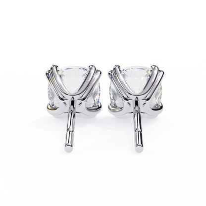 Timeless 2.24ct Cushion‑Cut Lab Diamond Stud Earrings – Romantic Pillow-Cut Elegance