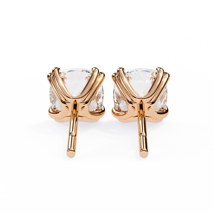 Timeless 2.24ct Cushion‑Cut Lab Diamond Stud Earrings – Romantic Pillow-Cut Elegance