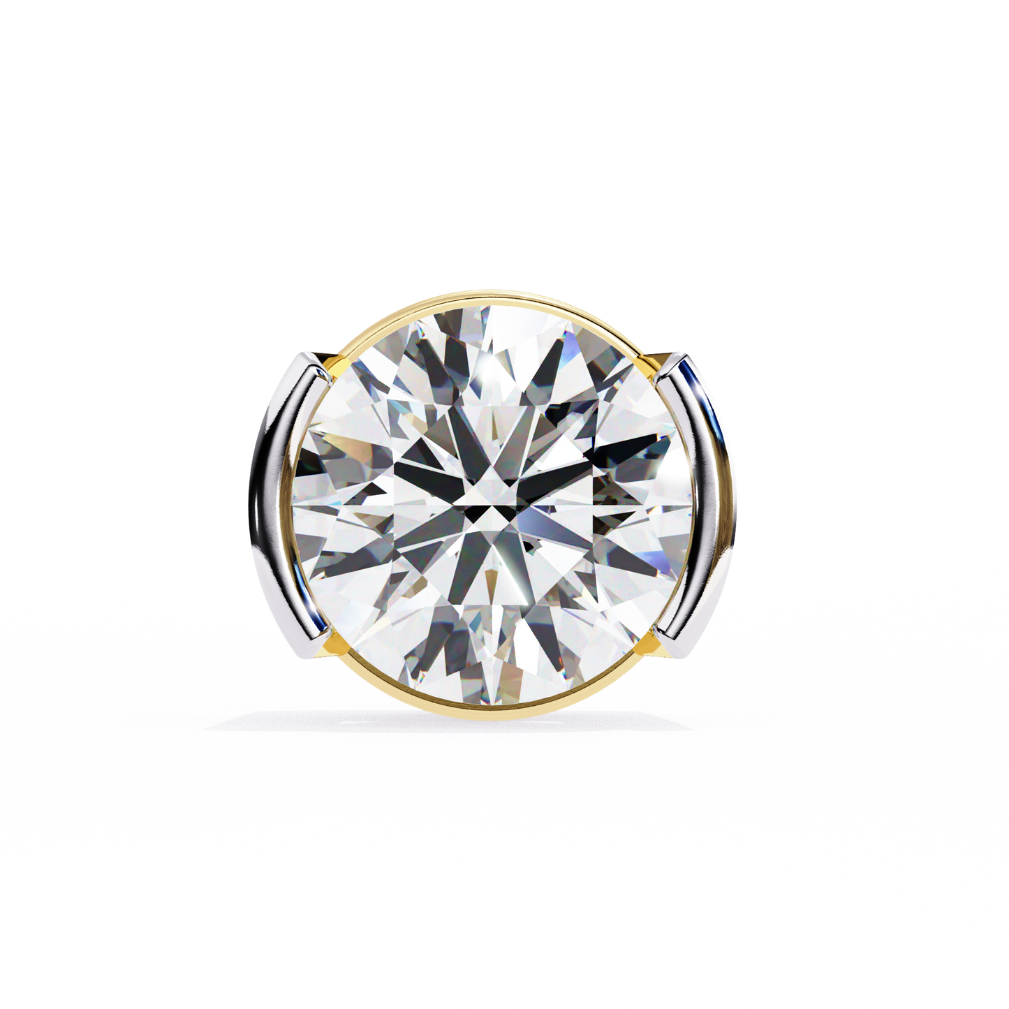 2.57 ct Round Lab‑Grown Diamond Studs – Minimalist Sculptural Form