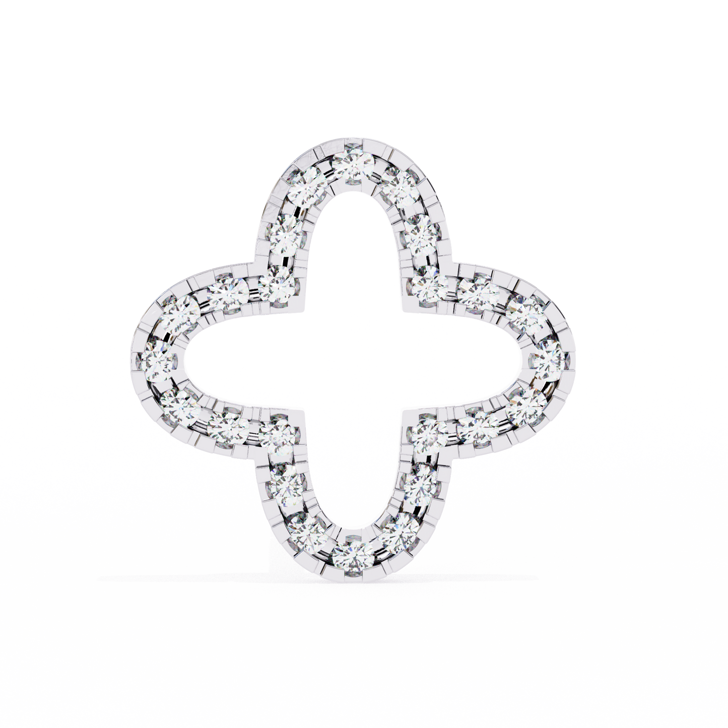 0.24 ct Minimalist Lab-Grown Diamond Clover Stud Earrings –  Modern Charm