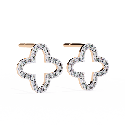 0.24 ct Minimalist Lab-Grown Diamond Clover Stud Earrings –  Modern Charm