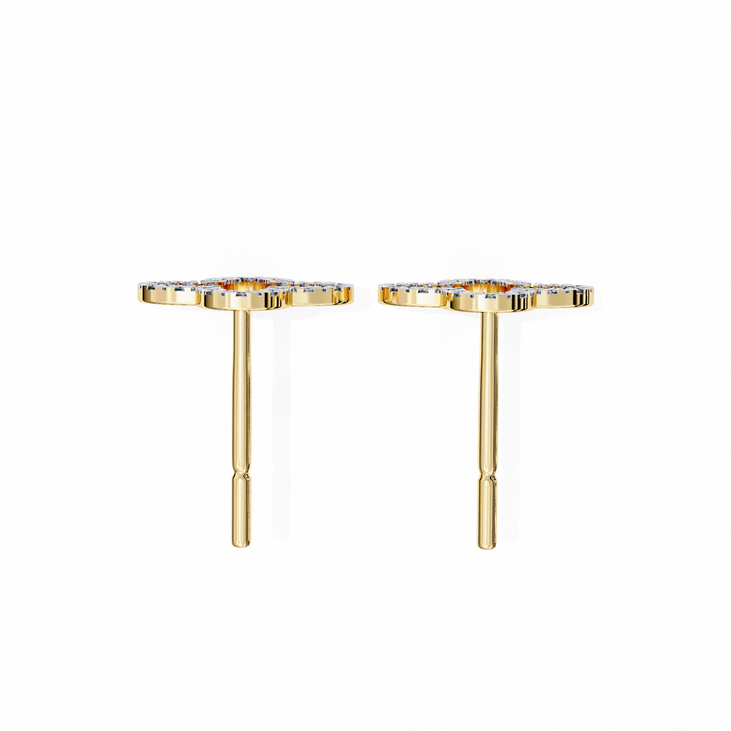 0.24 ct Minimalist Lab-Grown Diamond Clover Stud Earrings –  Modern Charm