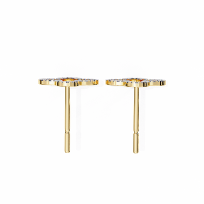 0.24 ct Minimalist Lab-Grown Diamond Clover Stud Earrings –  Modern Charm