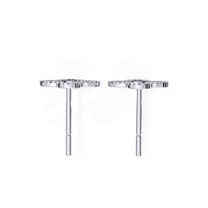 0.24 ct Minimalist Lab-Grown Diamond Clover Stud Earrings –  Modern Charm