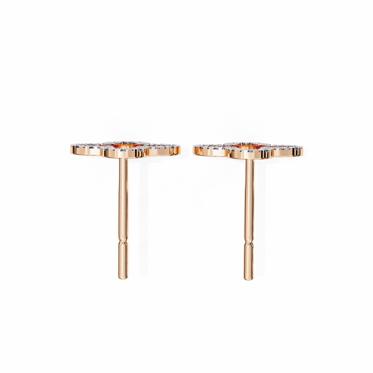 0.24 ct Minimalist Lab-Grown Diamond Clover Stud Earrings –  Modern Charm