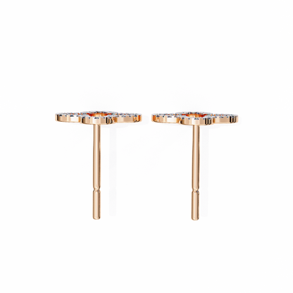 0.24 ct Minimalist Lab-Grown Diamond Clover Stud Earrings –  Modern Charm
