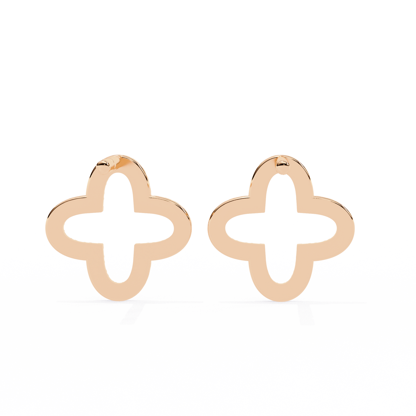 0.24 ct Minimalist Lab-Grown Diamond Clover Stud Earrings –  Modern Charm