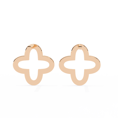 0.24 ct Minimalist Lab-Grown Diamond Clover Stud Earrings –  Modern Charm