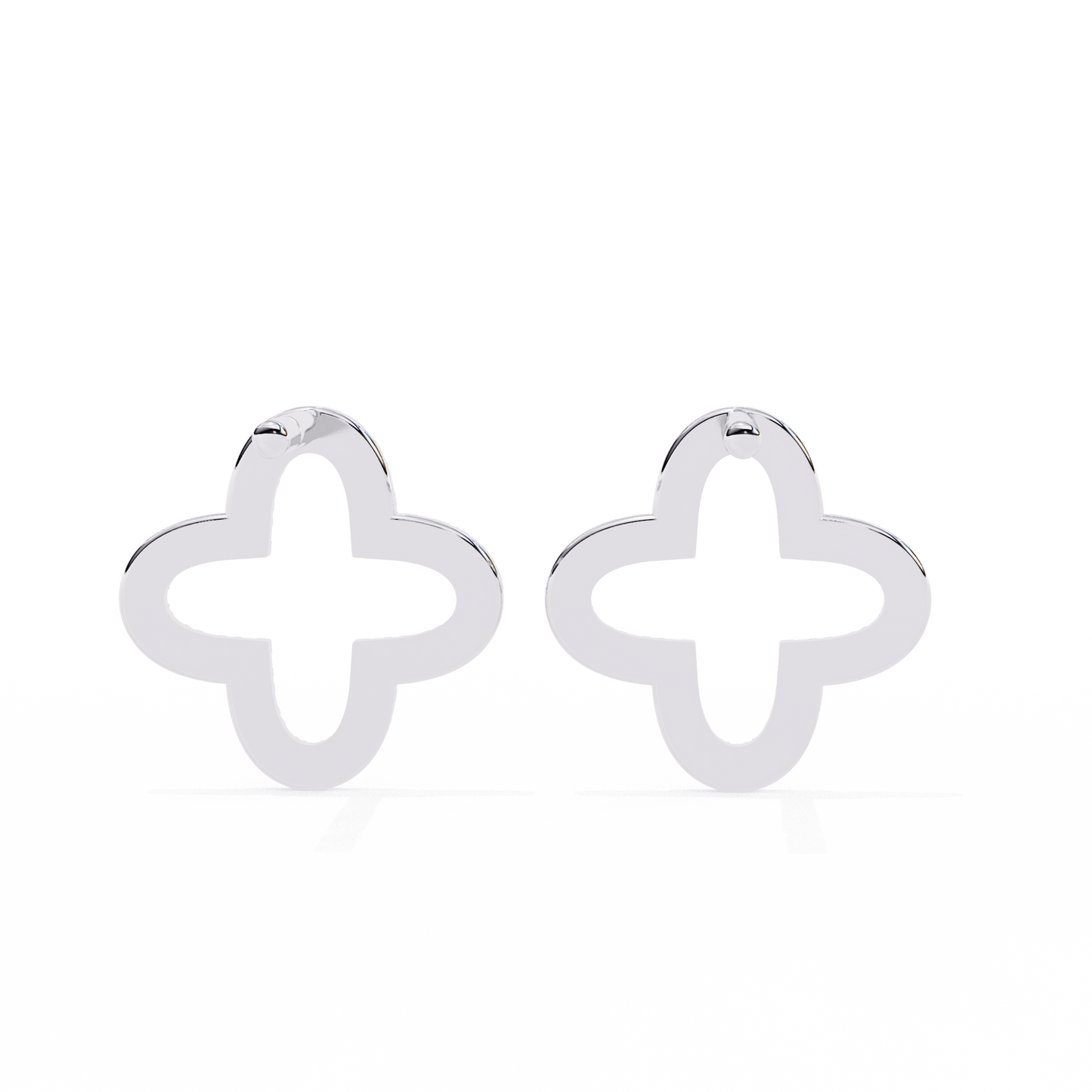 0.24 ct Minimalist Lab-Grown Diamond Clover Stud Earrings –  Modern Charm