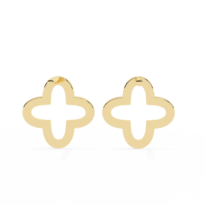 0.24 ct Minimalist Lab-Grown Diamond Clover Stud Earrings –  Modern Charm