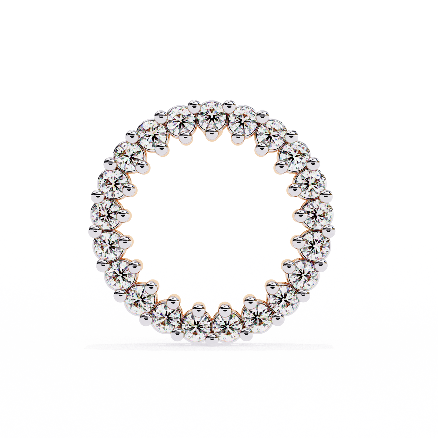 Delicate 0.30 ct Round Lab Diamond  Circular  Earrings –  Minimalist Aesthetic