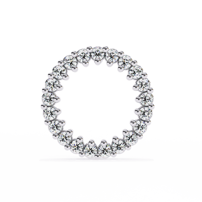 Delicate 0.30 ct Round Lab Diamond  Circular  Earrings –  Minimalist Aesthetic