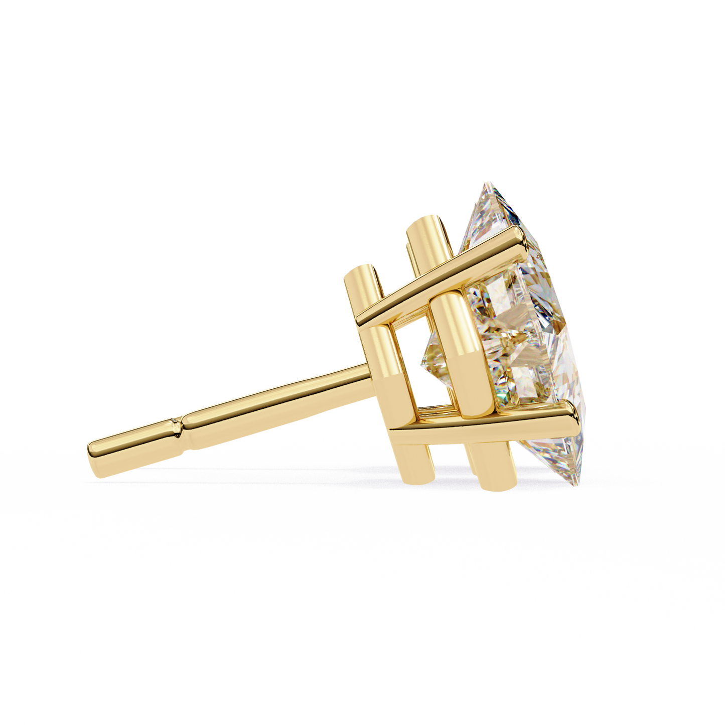 Princess Cut 2.5 Carat Lab Diamond Studs – Classic Elegance