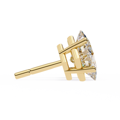 Princess Cut 2.5 Carat Lab Diamond Studs – Classic Elegance