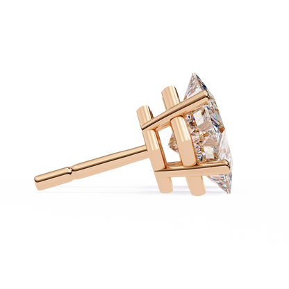 Princess Cut 2.5 Carat Lab Diamond Studs – Classic Elegance