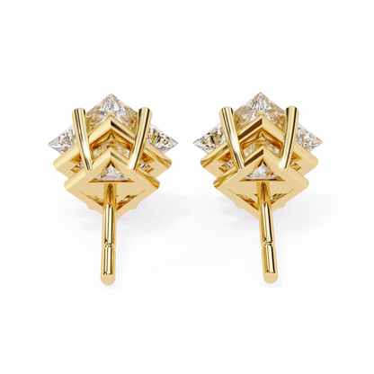 Princess Cut 2.5 Carat Lab Diamond Studs – Classic Elegance