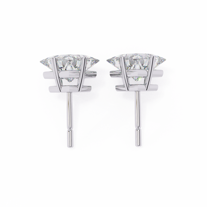 Princess Cut 2.5 Carat Lab Diamond Studs – Classic Elegance