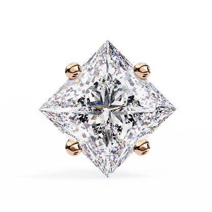 Princess Cut 2.5 Carat Lab Diamond Studs – Classic Elegance