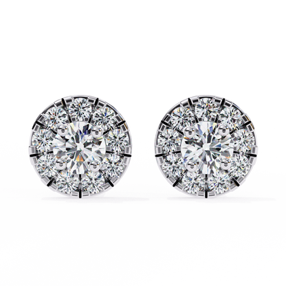 0.26 ct Eternity Halo Lab-Grown Diamond Stud Earrings