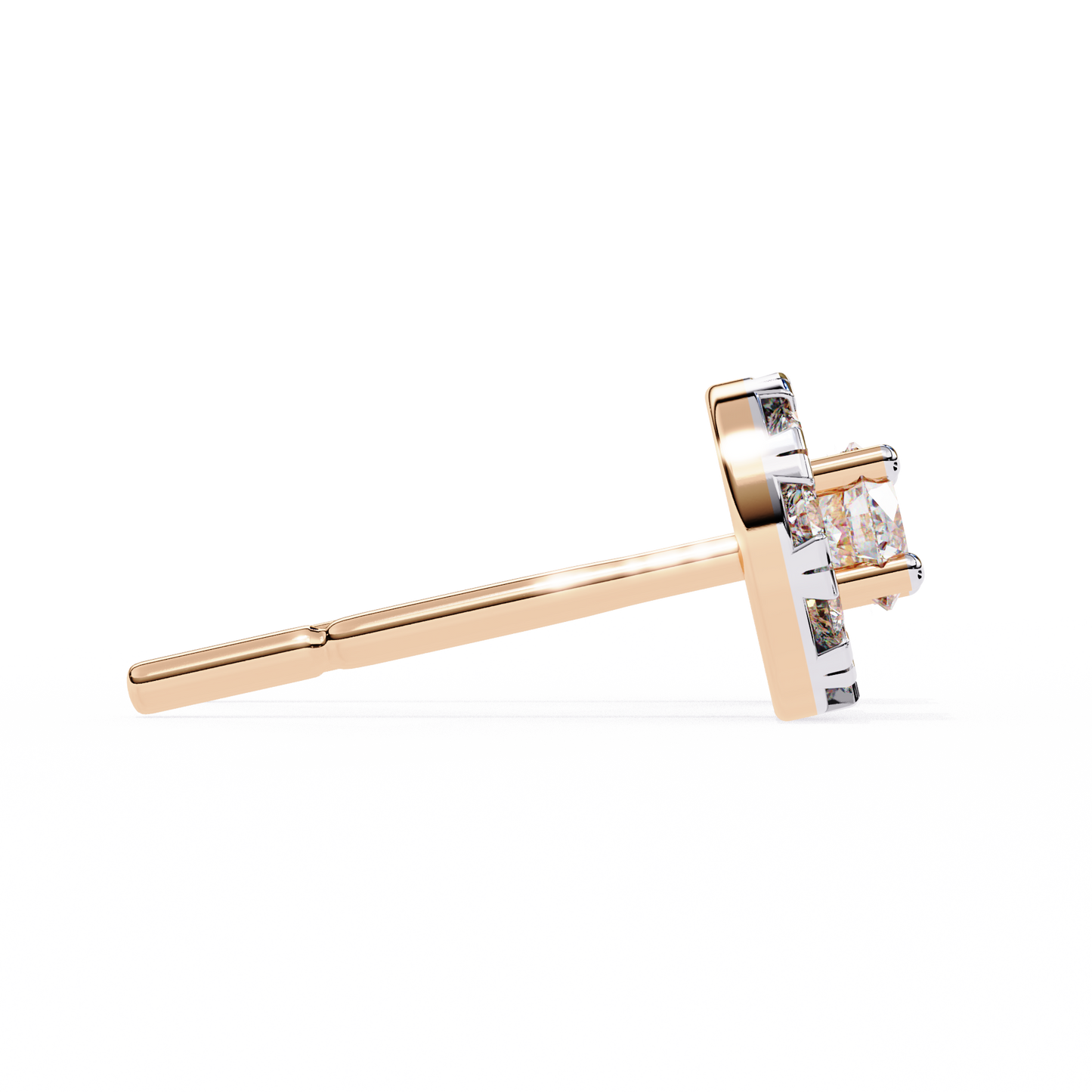 0.26 ct Eternity Halo Lab-Grown Diamond Stud Earrings