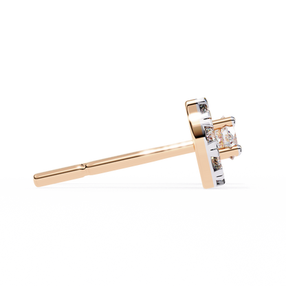 0.26 ct Eternity Halo Lab-Grown Diamond Stud Earrings