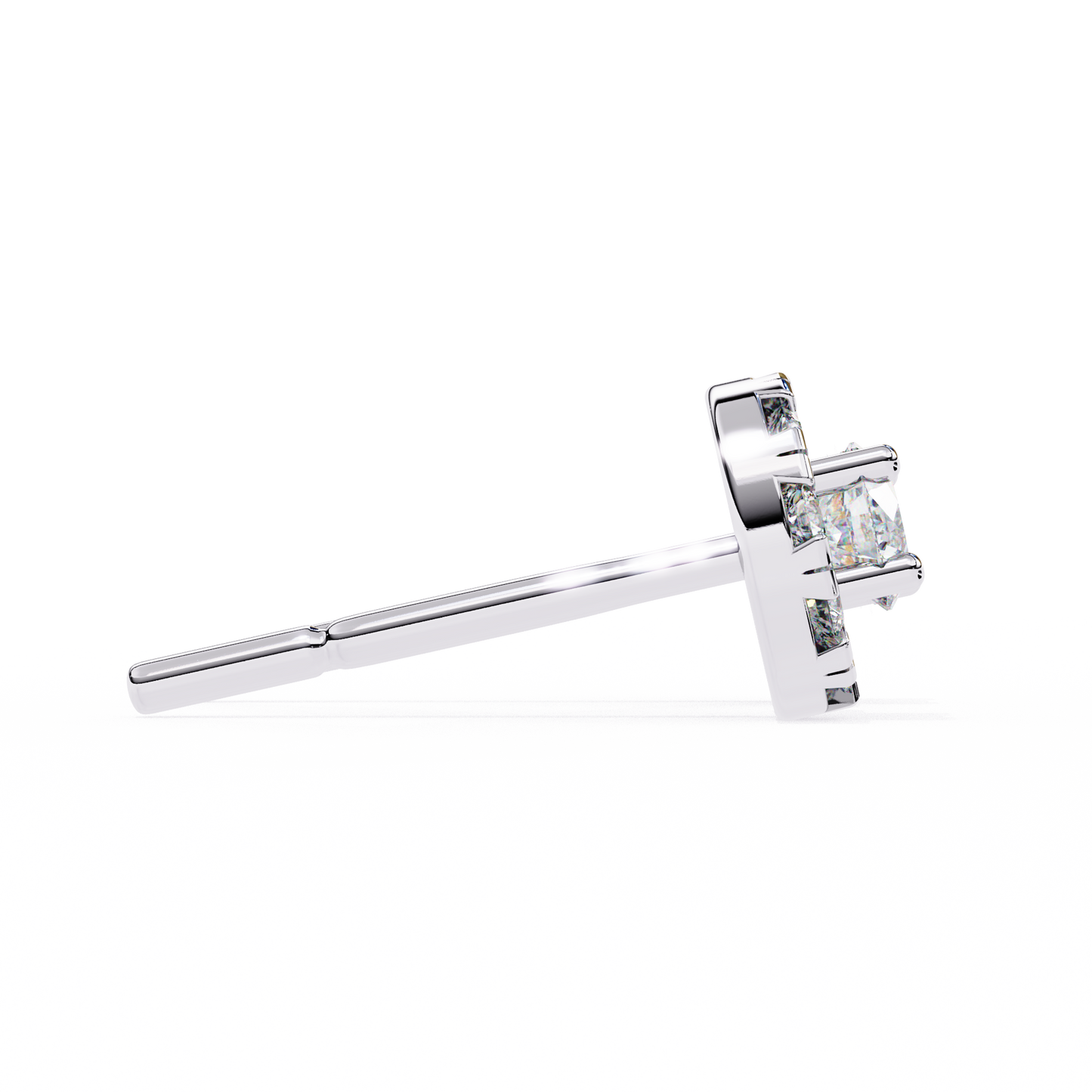 0.26 ct Eternity Halo Lab-Grown Diamond Stud Earrings